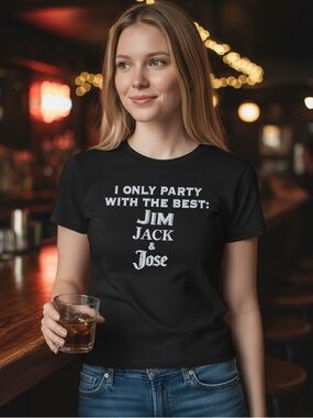 🍻 Beach Life “Jim Jack & Jose” Funny Drinking Graphic Tee Large